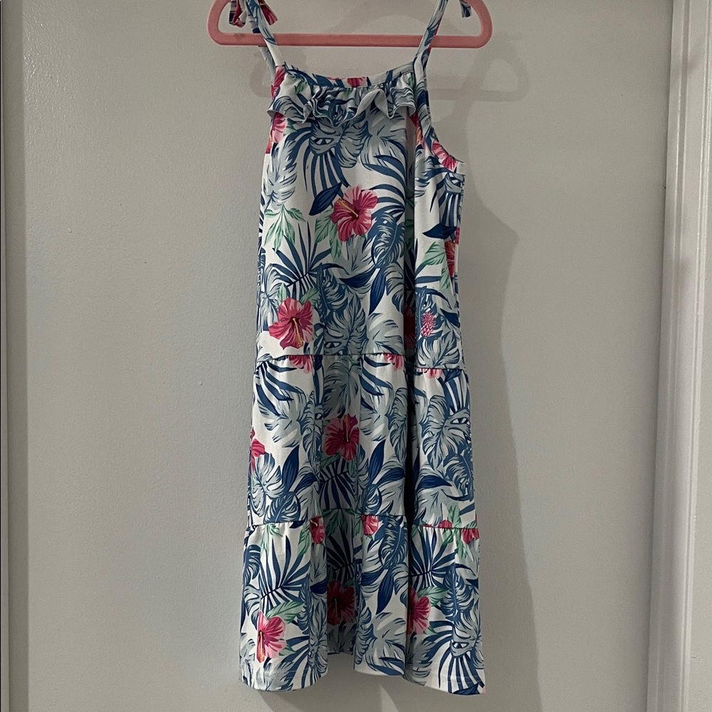 Tommy Bahama Kids Floral Dress - Blue and Pink